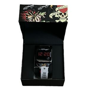 Ed Hardy Men's 45mm Digital Watch - Multicolor Silicone Strap - NIB